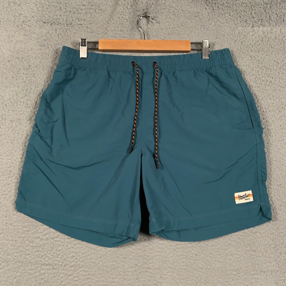 Howler Brothers Hybrid Shorts Men's Large L Teal Blue Hiking Outdoor Performance